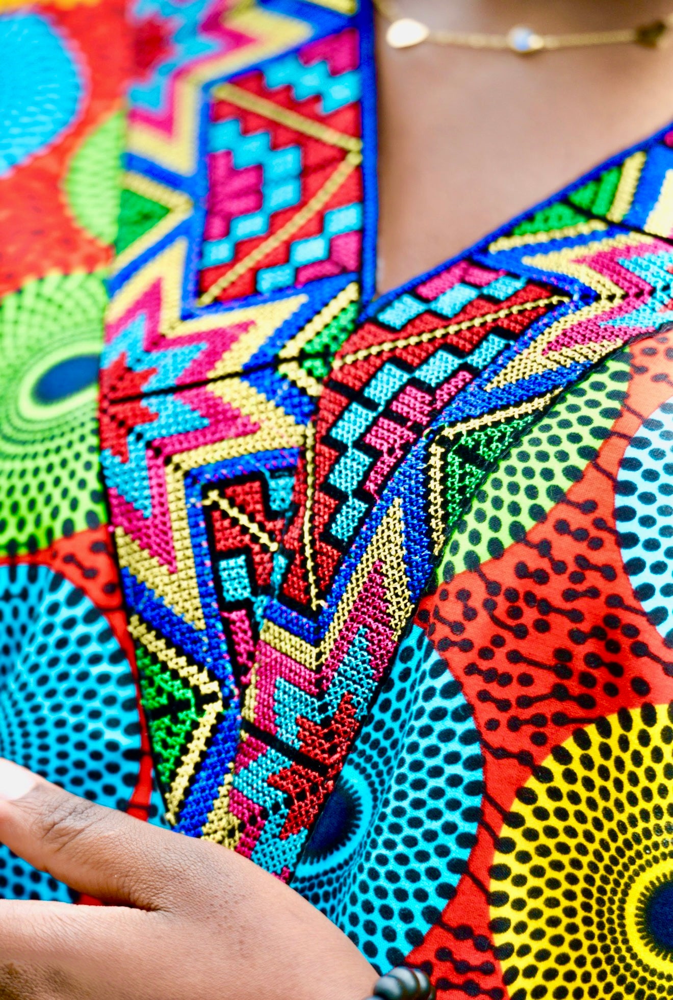 Elegant Short Boubou Dress with Pockets