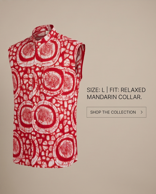 Premium patterned sleeveless shirt