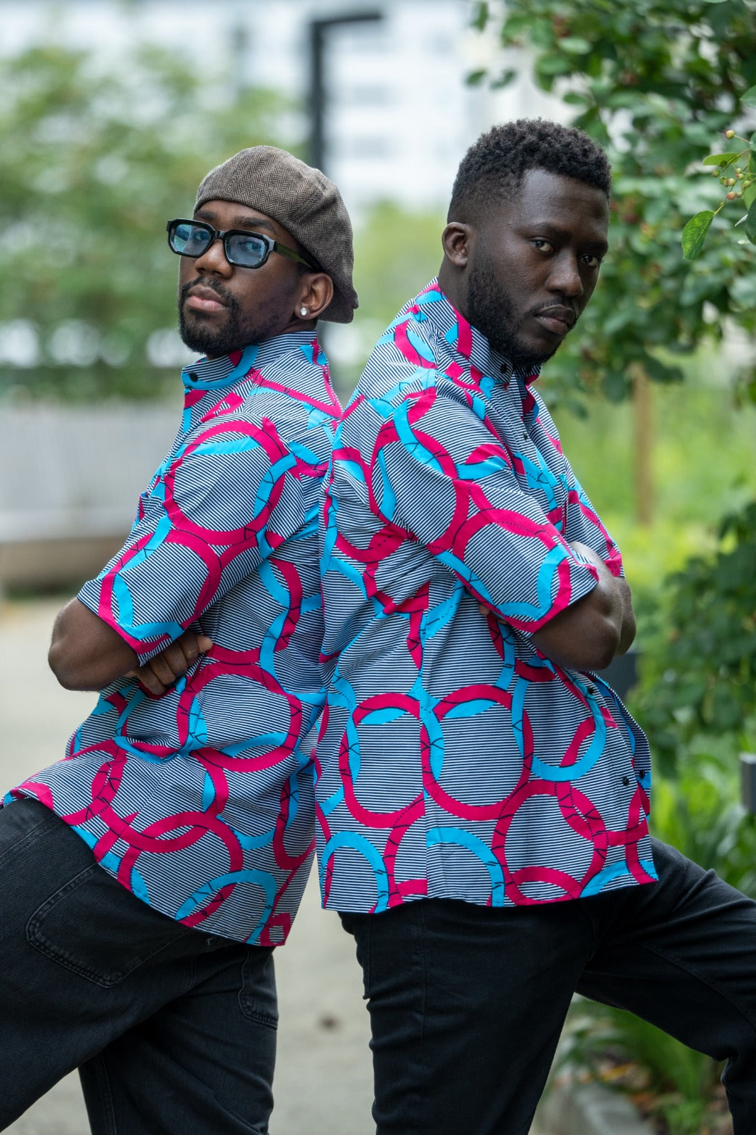 Men’s Collarless Short Sleeve Shirt