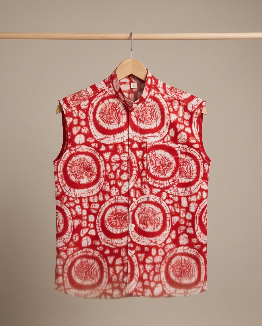 Premium patterned sleeveless shirt