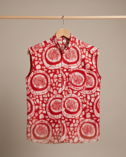 Premium patterned sleeveless shirt