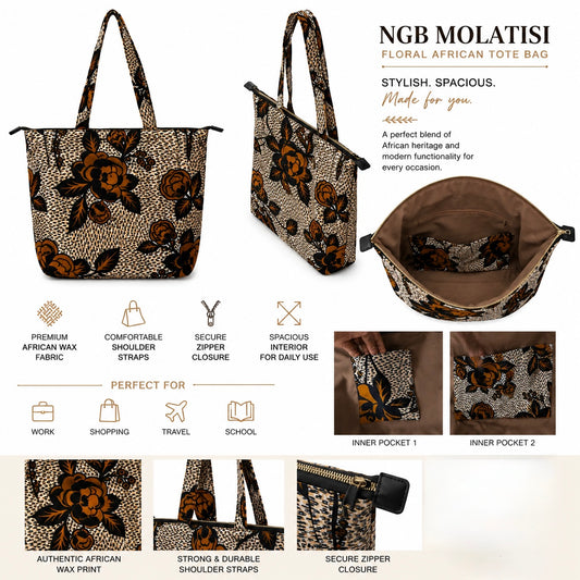 Tote Bag with Zip
